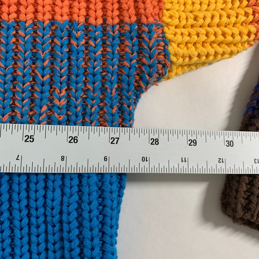 Camp High Sunset Striped Recycled Cotton Sweater L/XL Rainbow Gradient - Picture 4 of 9